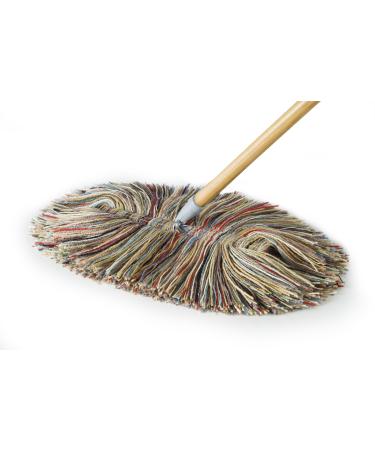 Sladust All Wool Dry Mop - Big Wooly with Wooden Handle - Made in The USA