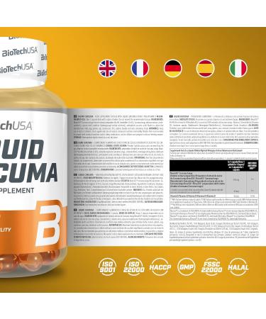 BioTechUSA Liquid Curcuma Food Supplement Capsules - 30 Capsules - Buy Online on GoSupps.com