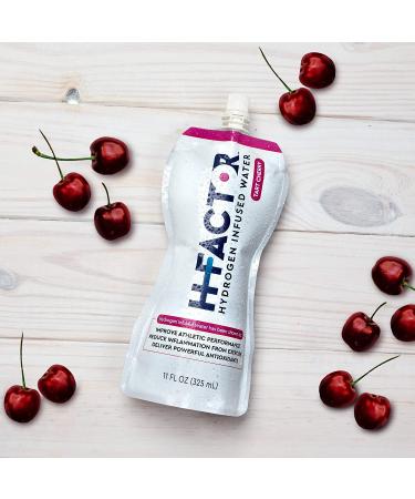 H Factor Tart Cherry Infused Hydrogen Water - Natural Pre/Post Workout Recovery, Supports Athletic Performance, Delivers Antioxidants - 11 Fl Oz (Pack of 12) - Buy Online on GoSupps.com