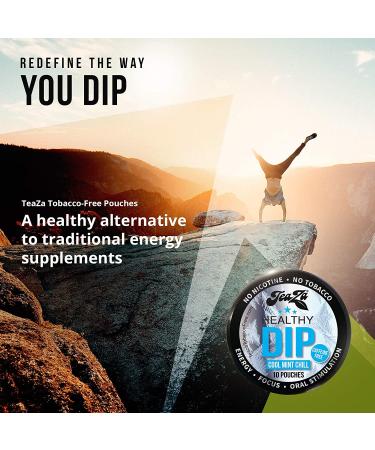 Teaza Herbal Energy Pouches - Nicotine & Tobacco-Free Smokeless Alternative - Cool Mint Chill Flavor - 4 Pack, 10 Count Each - Buy Online on GoSupps.com