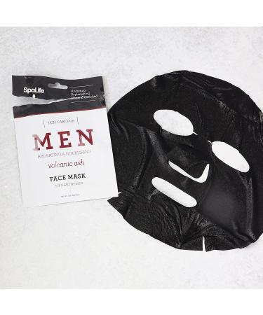 SpaLife Men's Volcanic Ash Facial Masks - Hydrating, Purifying, Anti-Aging, Detoxifying & Soothing - 10 Masks - Buy Online on GoSupps.com
