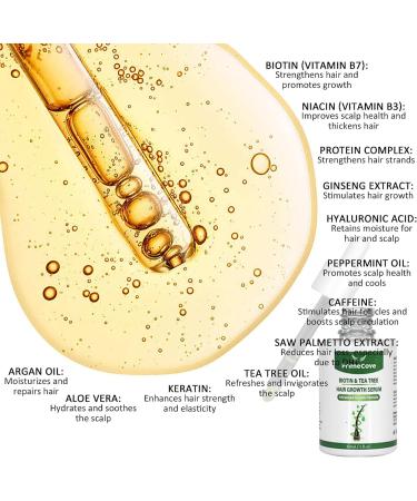 PrimeCove - Biotin & Tea Tree Hair Growth Serum (30ml) | Stimulate Growth Reduce Graying & Nourish Roots | Advanced & Natural Formula - Buy Online on GoSupps.com