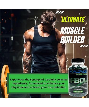 Worldwide Nutrition Anabolic Accelerator Supplement - Muscle Growth & Strength Power - Plant-Based Workout Enhancer - Cortisol Blocker & Metabolism Booster - 180 Capsules - Buy Online on GoSupps.com