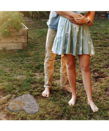 OBSI Pet Memorial Stone | Heart Paw Print Garden Stone for Dog or Cat | Headstone Memory Gifts for Pet Loss - Buy Online on GoSupps.com