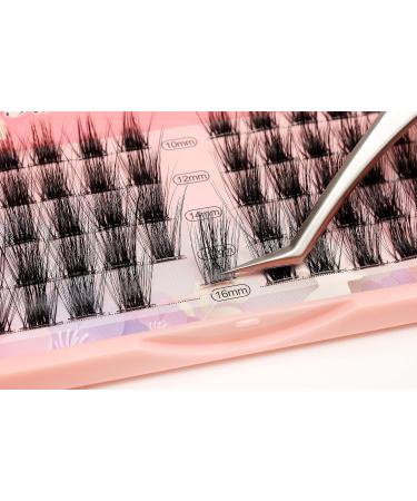 Shop Fluffy Cluster False Eyelashes - DIY Eye Lash Extensions | Natural Long D Curl 10-16mm - Buy Online on GoSupps.com