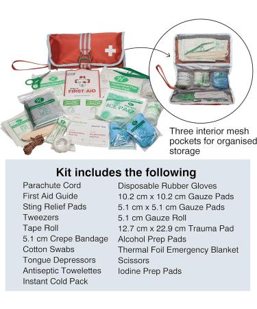 Kurgo Dog First Aid Kit 50 Piece Pet Medical Kit Compact & Portable Durable Material Paprika Red - Buy Online on GoSupps.com
