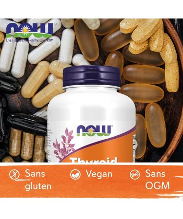 Now Foods Thyroid Energy with Iodine and L-Tyrosine 180 Vegan Capsules Soy Free Gluten Free Vegetarian Non-GMO - Buy Online on GoSupps.com