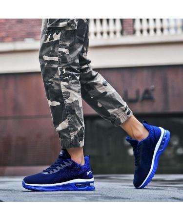Autper Mens Air Athletic Running Tennis Shoes Lightweight - Navy (Size: 9.5) | Sport Gym Sneakers - Buy Online on GoSupps.com
