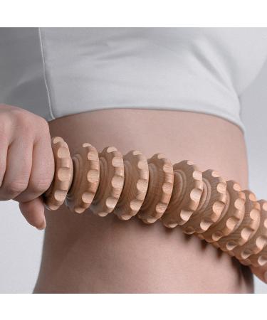 Curved Massage Wood & Cellulite Roller Anti-Cellulite Massager for Legs Abdominal & Neck | Thermikoa - Buy Online on GoSupps.com
