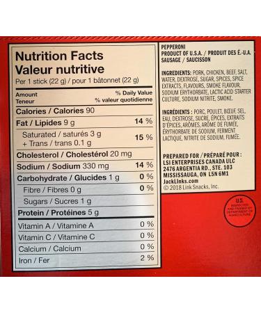JACK LINKS ORIGINAL PEPPERONI - 20 Individually Wrapped 20g Sticks - Buy Online on GoSupps.com