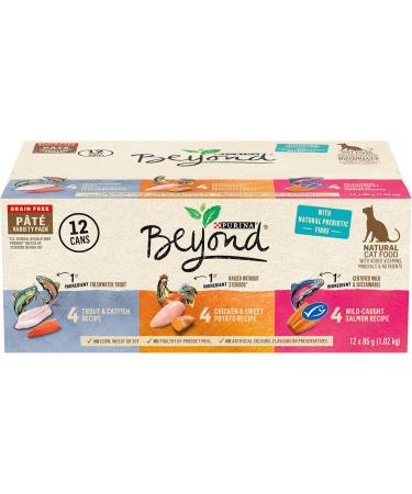 Purina Beyond Fish Wet Cat Food Variety Pack (24 Count) + Beyond Grain Free P t Natural Wet Cat Food Variety Pack (12 Cans) Cat Food + Cat Food Variety Pack - Buy Online on GoSupps.com