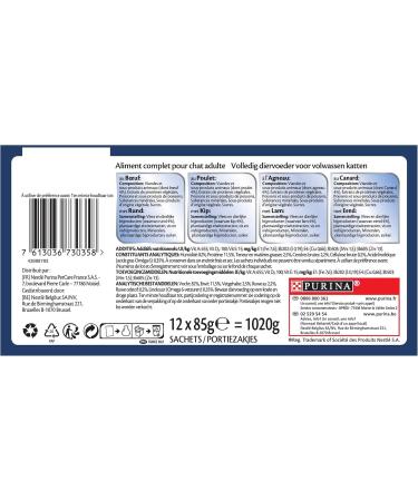 FELIX Tender Sauce for Adult Cats - Beef Chicken Duck & Lamb Variety - 12 x 85g Freshness Pouches - International Shipping Available - Buy Online on GoSupps.com