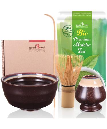 Goodwei Matcha Complete Set including Organic Matcha Tea (Kumo) - Buy Online on GoSupps.com