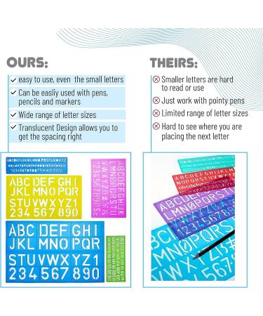 Mr. Pen Alphabet Letter Stencils - Pack of 5 | Letters and Numbers Templates - Buy Online on GoSupps.com