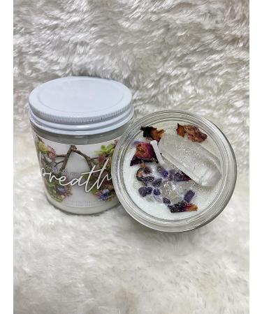 6 Oz Just Breathe Intention Crystal Candle - Meditation & Stress Relief Aromatherapy Soy Candle for International Shipping - Buy Online on GoSupps.com