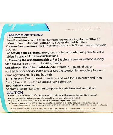 GuardH Bleach Tablets - 40 ct Laundry & Multipurpose Cleaning | Liquid Bleach Alternative for Kitchen, Bathroom, & Toilet - Buy Online on GoSupps.com