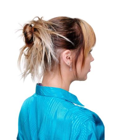 WIG ME UP Hairpiece: synthetic hair scrunchie scrunchy hairband ponytail dark blonde light blonde streaked XJ-7001-16T88