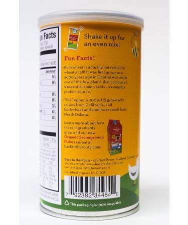 Back to the Roots Organic Breakfast Toppers: Raisins Sunflower Seeds and Buckwheat (Pack of 2) 15.16 Ounce - Buy Online on GoSupps.com