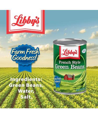 Libby's French Style Green Beans 14.5oz (Pack of 4) | Mildly Sweet & Tender | Seasoned with Sea Salt | USA Grown & Made | Naturally Delicious - Buy Online on GoSupps.com