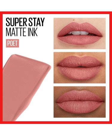 Maybelline Super Stay Matte Ink Liquid Lipstick in Poet - Long Lasting High Impact Color - Buy Online on GoSupps.com