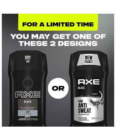 AXE Men's Antiperspirant Stick 2.7oz - 48 Hour Sweat & Odor Protection, Black Frozen Pear & Cedarwood Deodorant - Buy Online on GoSupps.com
