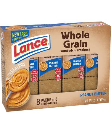 Lance Whole Grain Peanut Butter Sandwich Crackers - 8 Ct Box - Buy Online on GoSupps.com