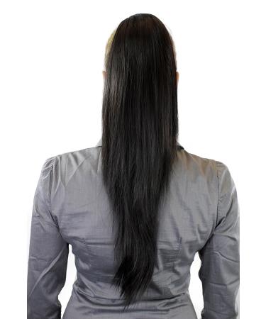 WIG me up-WK06-3 hair part: voluminous but smooth braid/ponytail new bracket with mini butterfly clamp dark brown 65 cm dark brown (3)