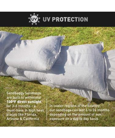 Sandbaggy Sandbags 14 x 26 White | Military Grade | Pack of 10 Bags | Flood Protection for Homes & Businesses - Buy Online on GoSupps.com
