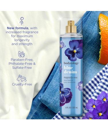 Bodycology Long-Lasting Fragrance Body Mist Blue Denim 8 fl oz - Buy Online on GoSupps.com