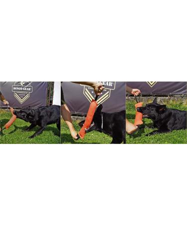 Dingo Gear Cotton Nylon Bite Sausage for Dog Training - 45x8 cm Dual Handles Red | IGP IPO Obedience & Protection Sport - Buy Online on GoSupps.com