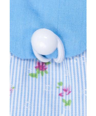 Fair Trade Cotton Pad Dispenser Bag | Blue White Flowers | 100% Cotton Storage for Swabs & Pads | 12 x 14.5 cm | International Shipping - Buy Online on GoSupps.com