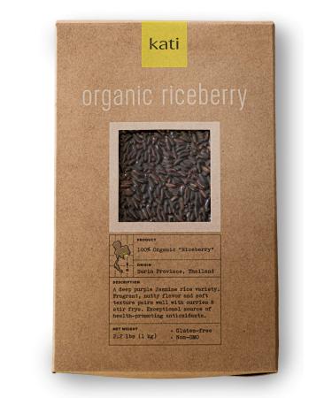 100% Certified Organic Riceberry (Purple Jasmine Rice) 2.2lbs  Premium Quality  Sustainably sourced directly from community-owned farms in rural Thailand
