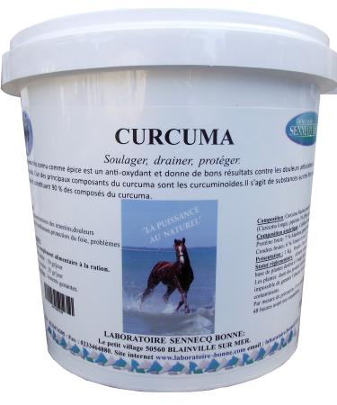 Sennecq Good Turmeric Supplement Joint Pain Tendon Horse Oral Powder 1 kg Bucket