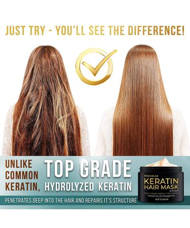 Sunatoria Keratin Hair Mask - Professional Treatment for Repair, Nourishment & Beauty - With Hydrolyzed Keratin for Extra Hydration - Gold Keratin Formula - Buy Online on GoSupps.com