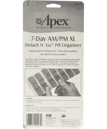 Carex Health Brands 7-Day AM-PM XL Pill Organizer - International Shipping Available - Buy Online on GoSupps.com