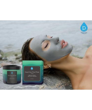 Pursonic Dead Sea Mud Mask - Natural Acne Treatment for Oily Skin & Blackheads | 100% Natural Youthful Glow - 8oz - Buy Online on GoSupps.com