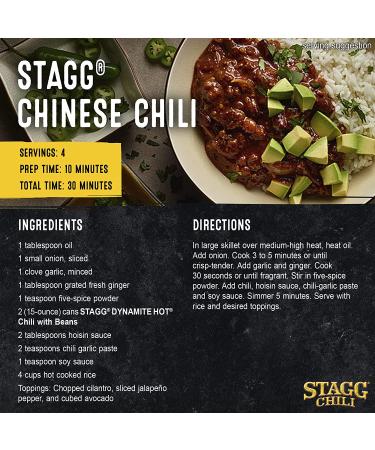 Stagg Dynamite Hot Chili with Beans - 15 oz Canned Chili | Authentic Flavors & Quality Ingredients - Buy Online on GoSupps.com