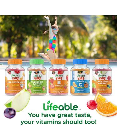 Lifeable Vitamin B12 Kids + Calcium with Vitamin D Kids Gummies Bundle - Great Tasting Vitamin Supplement Gluten Free GMO Free Chewable Gummy - Buy Online on GoSupps.com