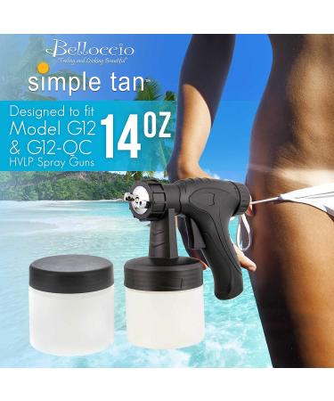 Belloccio C3 Sunless DHA Spray Tanning Solution Cups with Lids - Pack of 3 (14 oz) | Fits Belloccio G12-QC Turbine Guns | Jars Storage Bottles - Buy Online on GoSupps.com