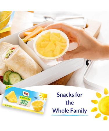 Dole Pineapple Paradise Tidbits in Fruit Juices - Gluten-Free Healthy Snack, 4 Oz Bowls (Pack of 12) - Buy Online on GoSupps.com