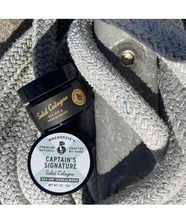 MACKENZIE'S Captain's Signature Solid Cologne - Gifts for Fisherman - Gifts for Men - Natural Cologne - Sea Air & Sandalwood Scented - 1 OZ - Buy Online on GoSupps.com