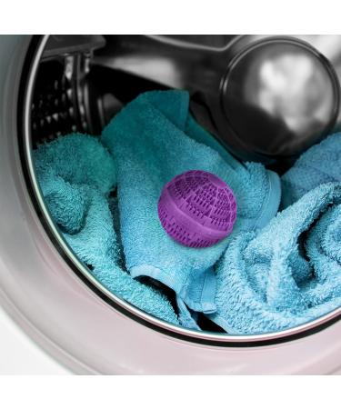 Relaxdays Laundry Ball Plastic 50% Ceramic Purple 9.5 x 10.5 x 10.5 cm - Buy Online on GoSupps.com