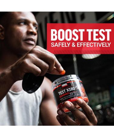 Test X180 Gummies Testosterone Booster for Men with Tongkat Ali & Horny Goat Weed - 30 Servings - Buy Online on GoSupps.com