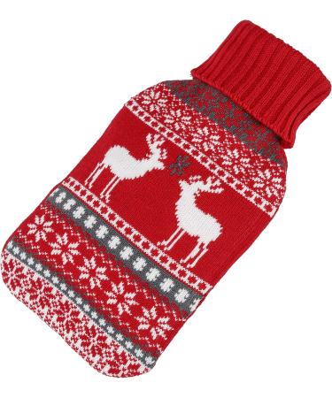 Buy Bambelaa!2 Set Large Hot Water Bottles with Animal & Heart Designs Perfect for Adults & Kids 2x2L Red & Black Covers - Buy Online on GoSupps.com
