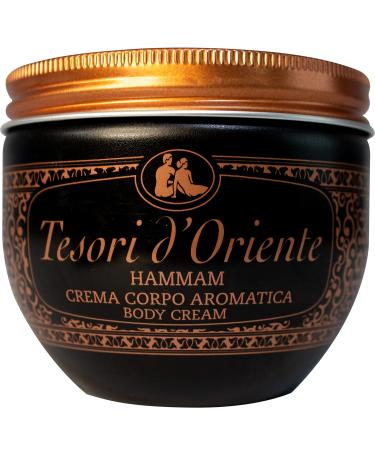 Tesori d'Oriente Body Cream for Women Moisturizing Body Creme Womens Essential Ingredients for Body & Skin Care with Argan Oil & Orange Blossom Fragrance-10.1 fl oz Made in Italy -(Hammam)
