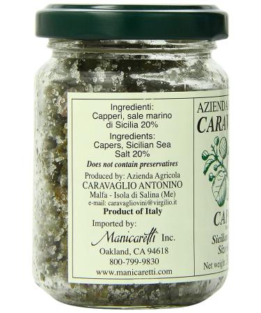 Antonino Caravaglio Salted Capers - 3.2 Ounce (Pack of 1) - Premium Quality Mediterranean Condiment - Buy Online on GoSupps.com