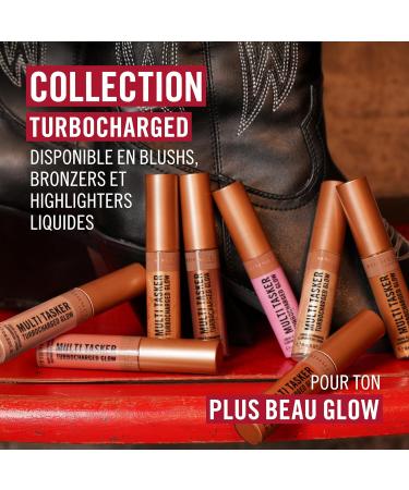 Rimmel Multi Tasker Turbocharged Glow highlighter visage liquide pigments nacr s r flecteurs de lumi re clat radieux et lumineux Vitamines C et E Formule vegan hydratant 008 It's Giving Bronze - Buy Online on GoSupps.com