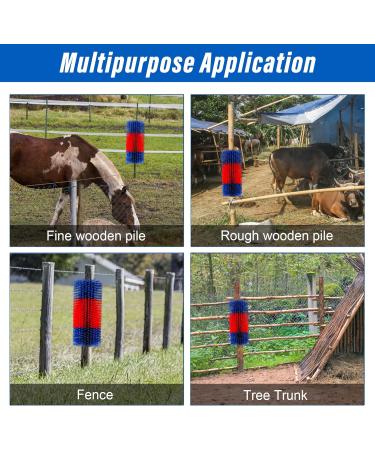 Universal Soft Cow Brush Horse & Cattle Scratcher with 4 Screws - Livestock Animal Back Scratching Kit for Itch Relief - Buy Online on GoSupps.com