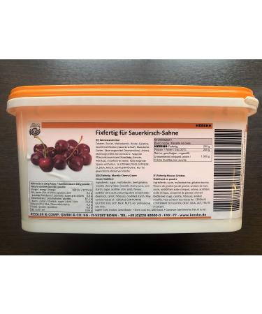 Sour cherry Kessko cream stock 900 g cream stand cream stiffener cream 0.9 kg (sour cherry)