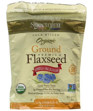 Spectrum Essentials Organic Ground Essential Flaxseed 14 oz. (Pack of 2) 14 Ounce (Pack of 2)